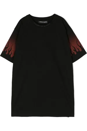 Vision Of Super Playera con llamas estampadas