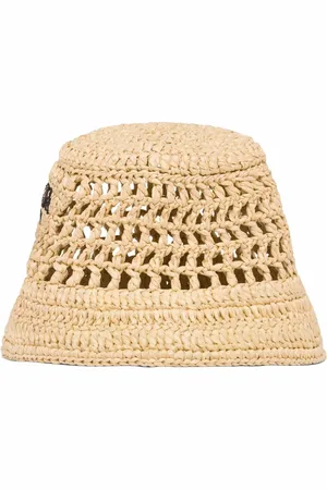 Prada Gorro de pescador de rafia