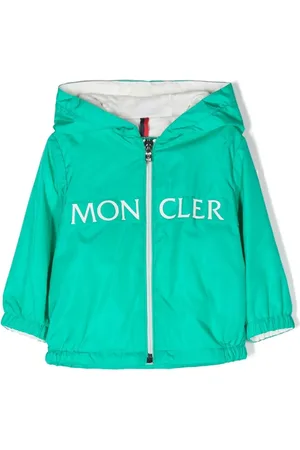 Moncler Chamarra con capucha y logo estampado