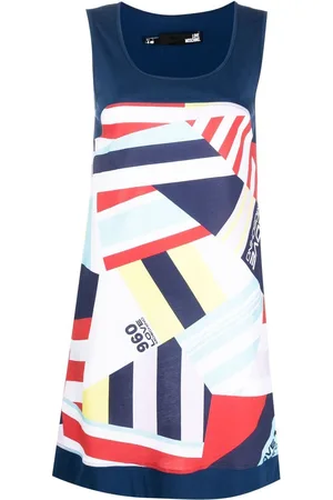 Moschino Vestido corto con rayas estampadas