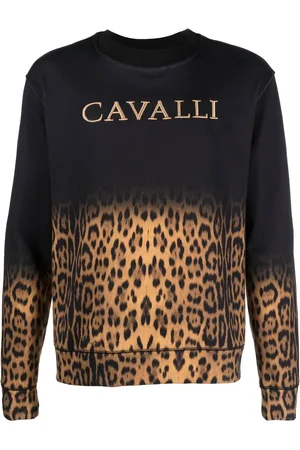 Roberto Cavalli Sudadera con estampado de leopardo