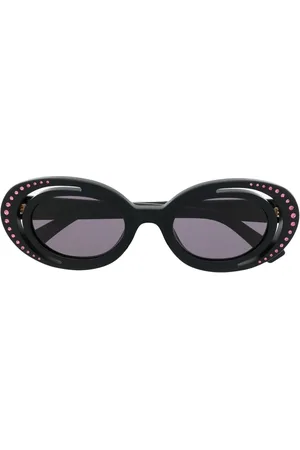 Marni Lentes de sol con armazón ovalada y detalles de cristal