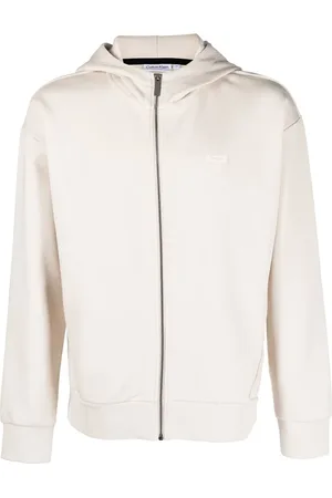 Calvin Klein Hoodie con cierre y parche del logo