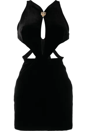 Roberto Cavalli Vestido corto con placa Panther