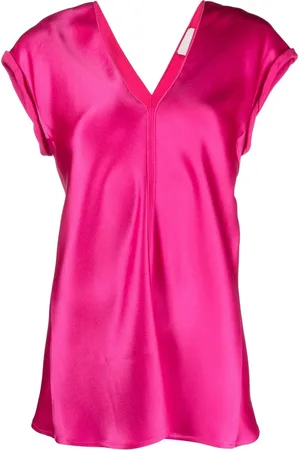 ALYSI Blusa manga corta con cuello en V