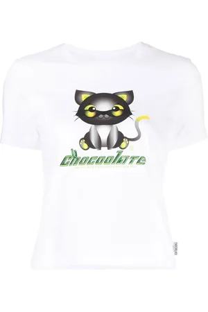 Chocoolate Playera con logo y gato estampados