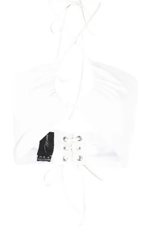 Manokhi Top fruncido con cuello halter