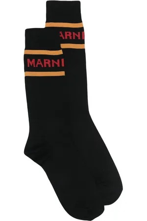 Marni Calcetines con ribete en contraste y logo