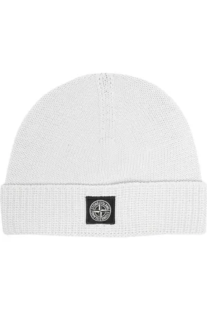 Stone Island Gorros - Logo-patch fine-knit beanie