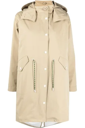 YVES SALOMON Impermeable con capucha y cordones