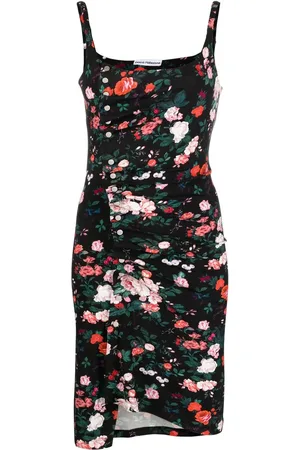Paco rabanne Vestido corto sin mangas con estampado floral