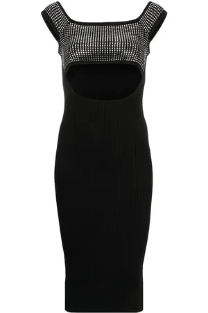 GIUSEPPE DI MORABITO Vestido midi con diseño tejido y apliques