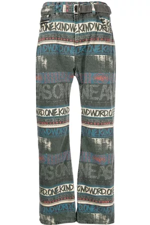 SACAI Jeans con eslogan estampado
