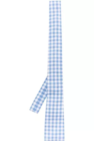 Comme des Garçons Hombre Corbatas - Vichy-pattern cotton tie