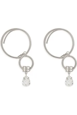 Dolce & Gabbana Aretes ear-cuffs con detalles de strass y logo DG