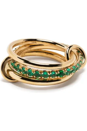 SPINELLI KILCOLLIN Anillo Petunia en oro amarillo de 18kt con esmeraldas