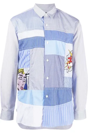 JUNYA WATANABE Camisa manga larga con diseño patchwork