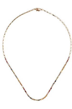 Suzanne Kalan Collar tennis en oro rosa de 18kt con zafiros