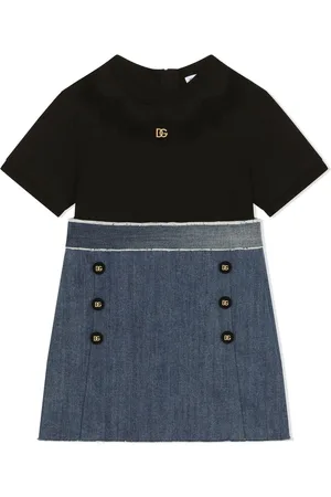 Dolce & Gabbana Vestido acampanado con logo DG