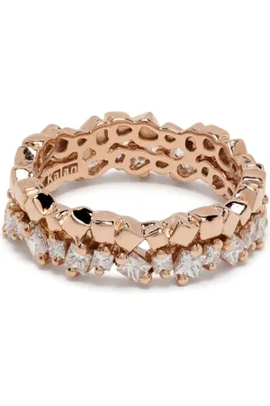 Suzanne Kalan Anillo infinito en oro rosa de 18kt con diamantes