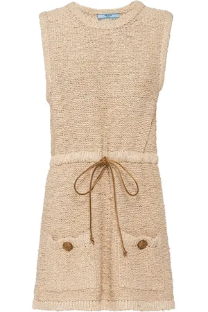 Prada Vestido de seda en bouclé
