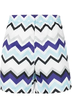 Missoni Shorts de playa con estampado en zigzag