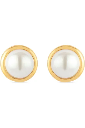 Susan Caplan Aretes con detalle de perlas 1980