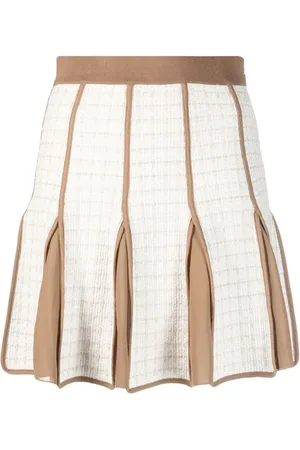 Elisabetta Franchi Falda con cintura alta y pliegues