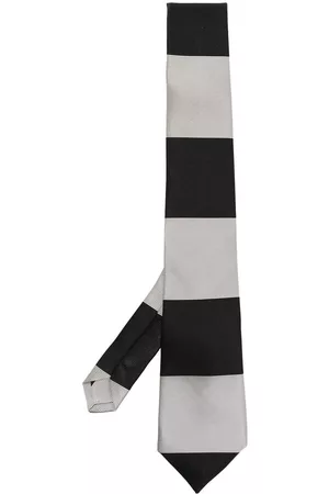 Comme des Garçons Hombre Corbatas - Horizontal stripe-pattern silk tie