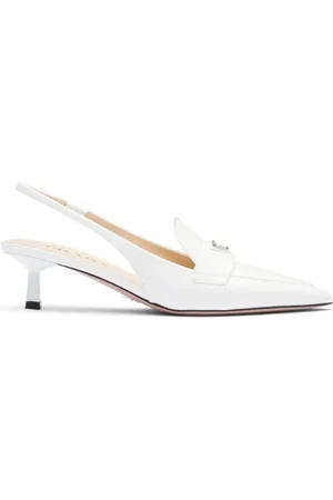 Prada Zapatillas de charol con tira trasera