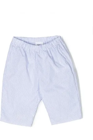 DOUUOD KIDS Shorts con estampado de rayas diplomáticas