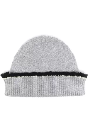 Barrie Gorros - Gorro de cachemira tejido de canalé