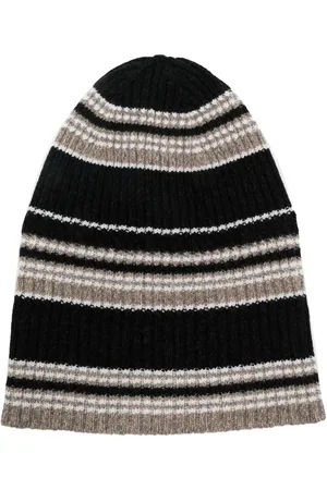 Barrie Gorro de cachemira con motivo de rayas