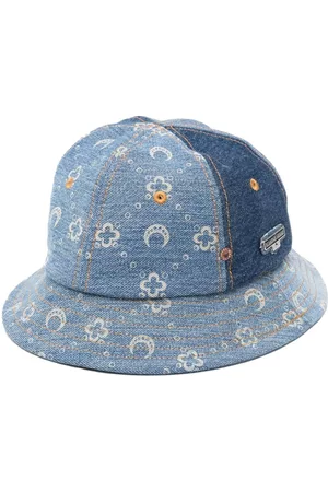 Marine Serre Sombreros - Sombrero de mezclilla con diseño patchwork