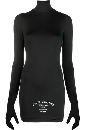 Vetements Vestido corto con logo estampado
