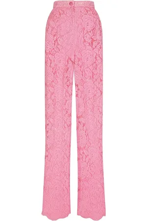 Dolce & Gabbana Pantalones acampanados con encaje floral