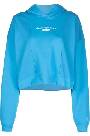 Calvin Klein Hoodie corta con logo estampado