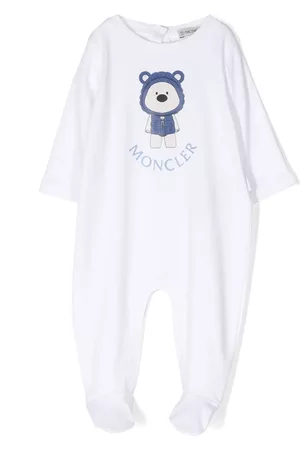 Moncler Set de mameluco con logo estampado