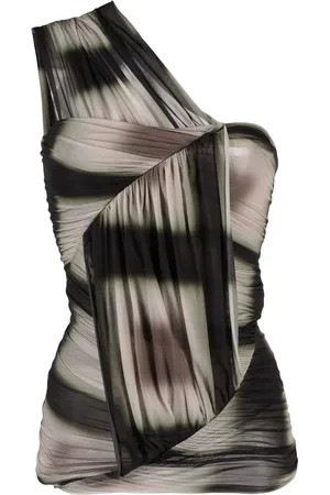 Rick Owens Top asimétrico con efecto sombreado