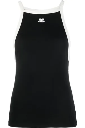 Courrèges Camiseta con dobladillo recto