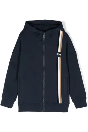 HUGO BOSS Chamarra con capucha y logo en relieve