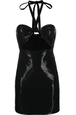 ROTATE Vestido corto con cuello halter