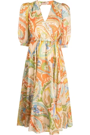 Twin-Set Vestido estampado con diseño acampanado