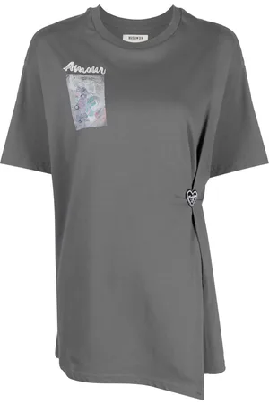 Musium Div. Playera fruncida con estampado gráfico
