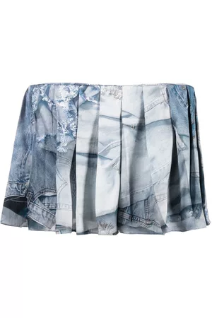 Natasha Zinko Skorts con estampado de mezclilla