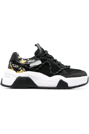 VERSACE Tenis bajos con panel de malla