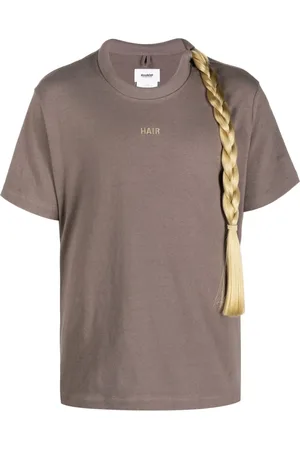 DOUBLET Playera con detalle de pelo artificial