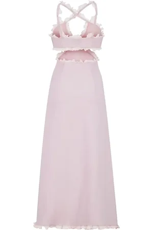 Giambattista Valli Vestido con volantes y detalle de moño