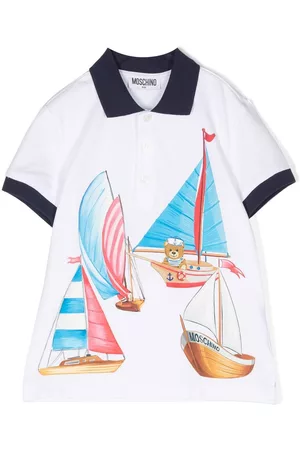 Moschino Playera tipo polo con motivo teddy