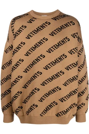 Vetements Suéter tejido en intarsia con logo
